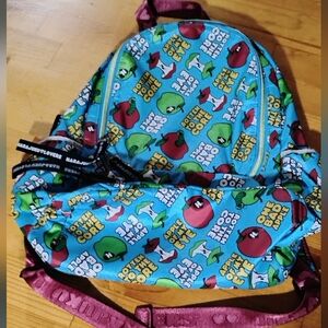 Harajuku Lovers Blue and Red Cartoon Backpack
